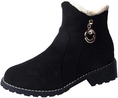 Botines De Plataforma Mujer Tacon Botas De Mujer Cremallera De Gamuza De  Cabeza Redonda con Botines De Diamantes De Imitación Zapatos De Mujer :  Amazon.es: Zapatos y complementos