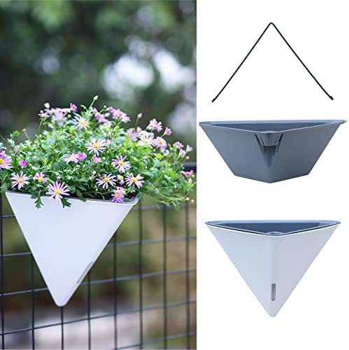 FlidRunest Wall Planters for Indoor Plants, Self Watering Hanging Planters with Hook Hole, Lazy Self-Absorbent Flower Pot for Garden,Outdoor,Indoor,Balcony,Fence,Home Decoration