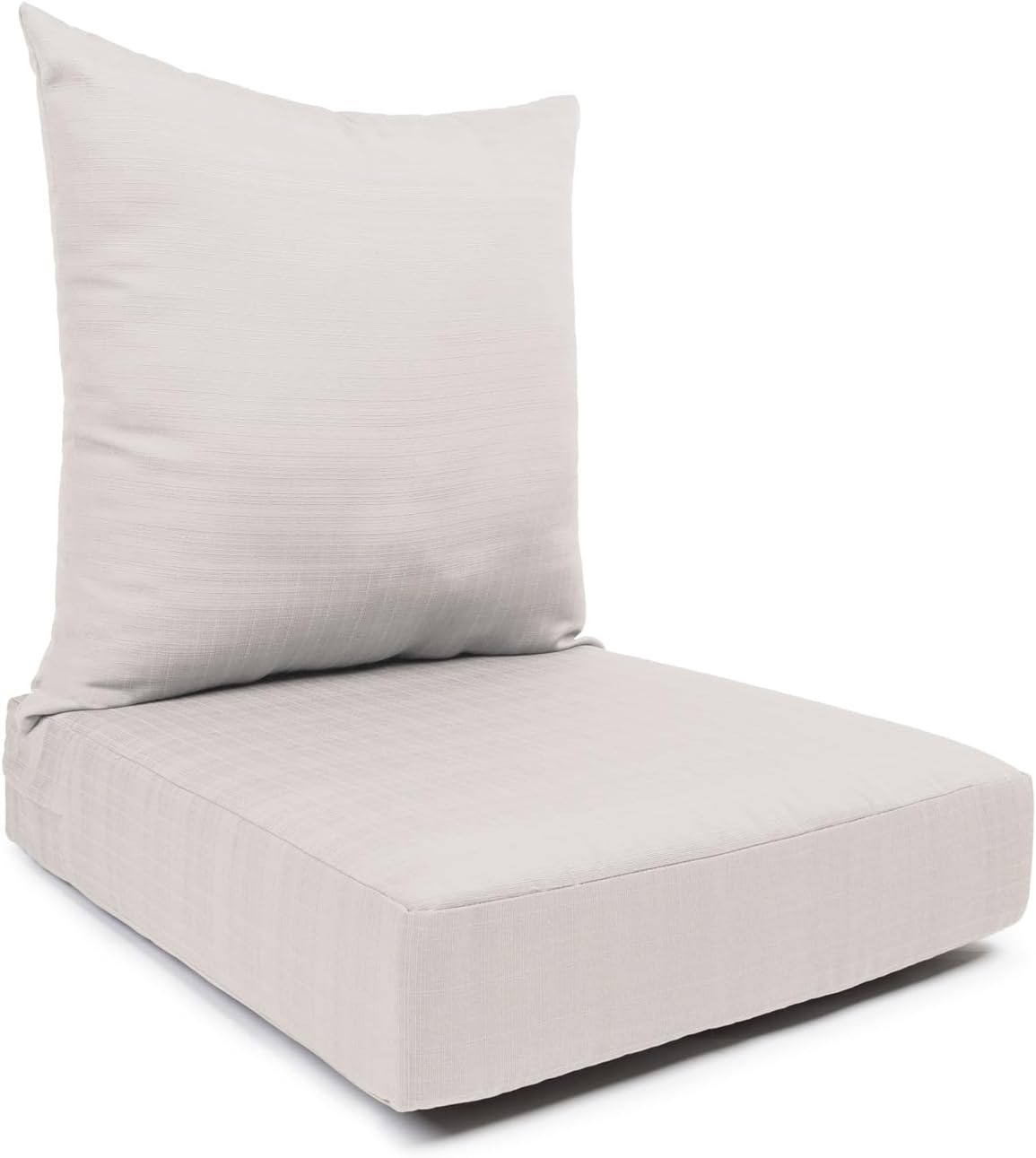 Sherry Kline Sunrise Indoor/Outdoor Deep Seat Cushion Eggshell 23"x24"x5" Seat & 25"x25" Back Cushion