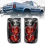 ROXX Tail Lights for Toyota Pickup 1989 1990 1991 1992 1993 1994 1995 Tail Lamps Rear Lights Assembly Replacement 1Pair (Black Housing/Clear Lens)