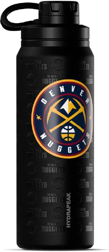 Hydrapeak x NBA Officially Licensed Denver Nuggets 26 oz Active Water Bottle with Chug Lid and Handle Reusable Stainless Steel Double Wall Insulated Sports Gift - Image 3
