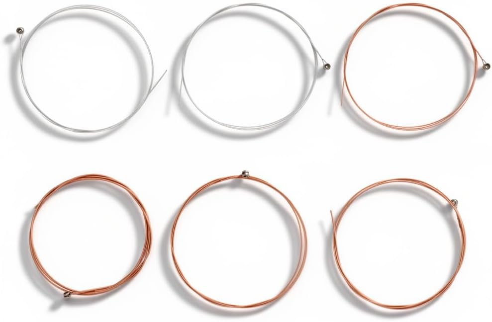 Guitar Strings, Acoustic Guitar Strings Set 6PCS Metal, Replacement Strings, for Beginners Musicians Practice Stage Performance