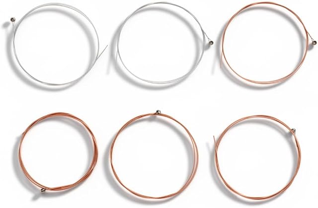 Guitar Strings, Acoustic Guitar Strings Set 6PCS Metal, Replacement Strings, for Beginners Musicians Practice Stage Performance