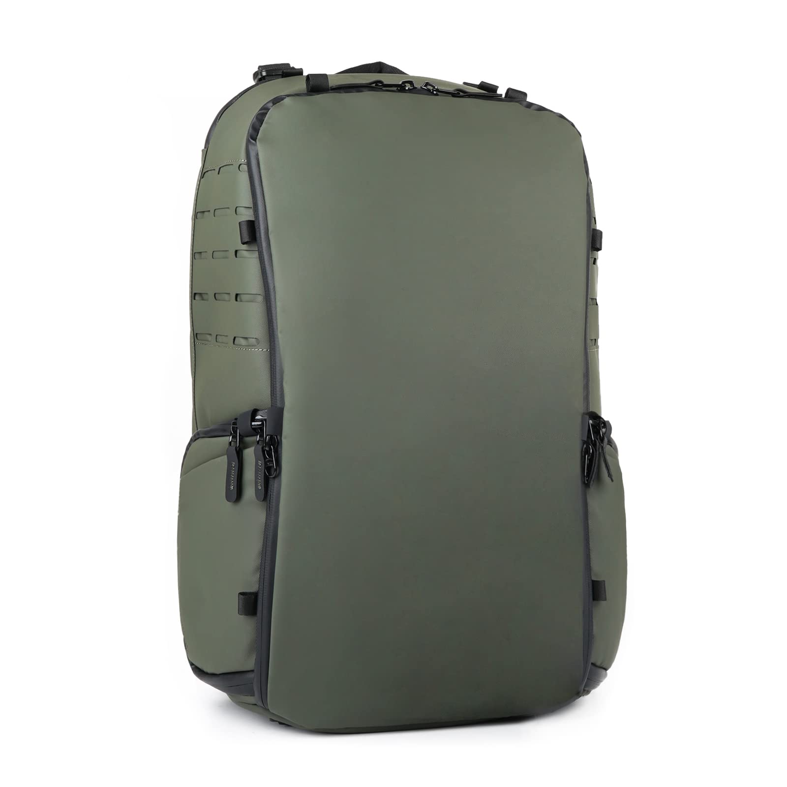 Besnfoto Sac à dos étanche pour appareil photo reflex numérique - Grand sac avec compartiment pour ordinateur portable - Support trépied pour homme - Vert olive