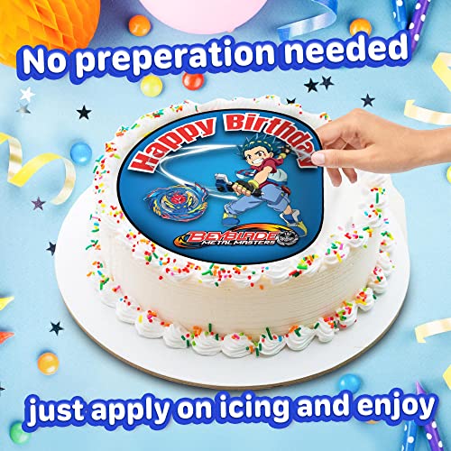 7.5 Inch Edible Cake Toppers – Beyblade Themed Birthday Party Collection Of Edible Cake Decorations #TOP3