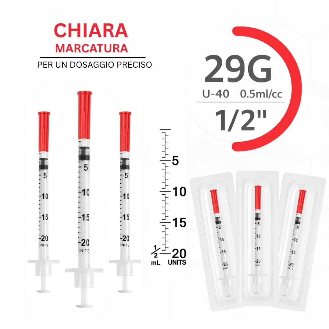 U40 Plastic Tube 29G x 1/2" (0,33 x 12,7 mm) 100 pezzi Strumenti di misurazione e dosaggio multiuso