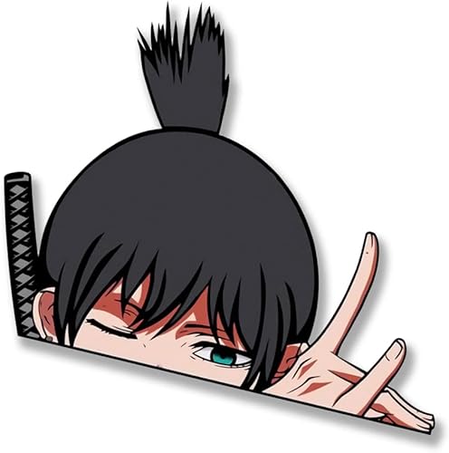 HIGIMONO Calcomanía de 51 pulgadas para anime Peeker para automóvil patineta parachoques botellas de agua vinilo para automóvil antiarañazos