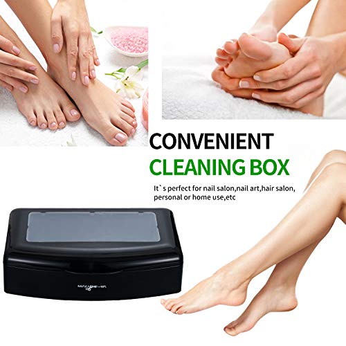 Machine-Ya Plastic Sterilizing Tray,Sterilization Box,Nail Art Tool Sterilizer Tray, Sterilizer Tray Box Nail Art Salon Sterilizing Too（Black） #TOP2