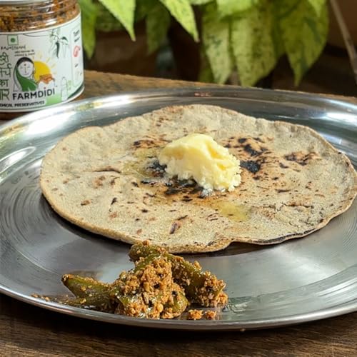 Image of Farm Didi Rajasthani Green Chilli Pickle 1Kg In Fresh | Marwadi Hari Mirch ka Achar | Spicy Homemade Achaar With Mustard Oil | Theeka Ghar Ka Pickle | No Garlic | No Chemical Preservatives