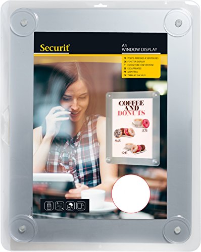 Securit Fenster-Schildhalter A4 grau