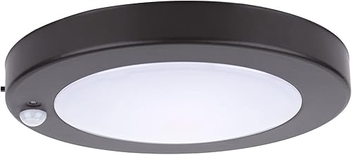 YoonLIT - Lámpara de techo LED con sensor de movimiento de montaje empotrado con sensor de fotocélula, encendidoapagado automático para escalera,