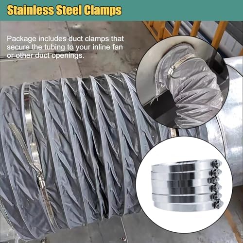 Telescoping Dryer Vent Duct Hose - Durable Air Ducting for HVAC Ventilation, Efficient Exhaust Pipe for Optimal Airflow Management, Flexible & Adjustable Design