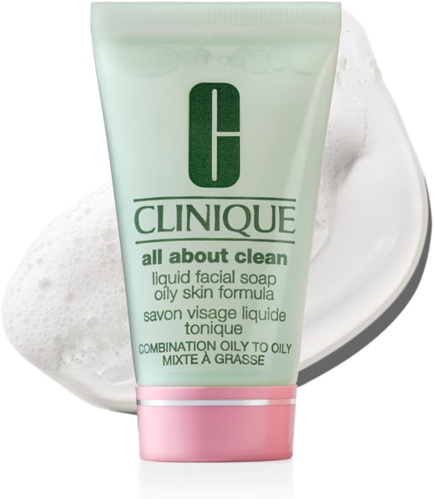 All About Clean Liquid Facial Soap | Gentle Face Cleanser For Oily Skin | Type 3 & 4 Face Wash | Step 1 in 3-Step Skin Care Routine