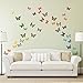 DECOWALL DA-1705 Mariposas Vivas Vinilo Pegatinas Decorativas Adhesiva Pared Dormitorio Saln Guardera Habitaci Infantiles Nios Bebs