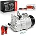 A-Premium Air Conditioner AC Compressor with Clutch Compatible with Volkswagen Jetta 2016-2018, Passat 2016-2018, Beetle 2015-2017, with PXE16 Compressor, with 6-Groove Pulley