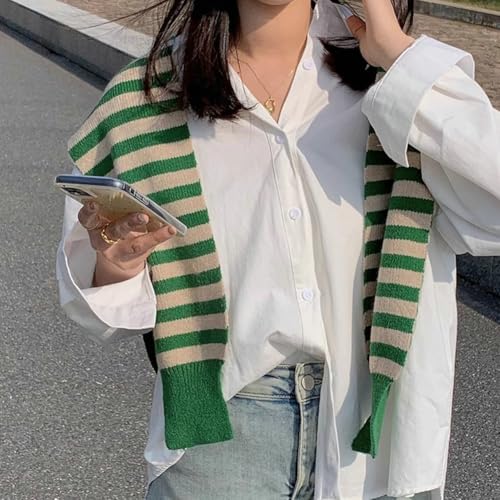 Sweater Shawl Wraps Women Pashmina Shawls and Wraps Knitted Stripe Cashmere Sweater Shawl Scarf Cardigan Cape Shoulder Top2