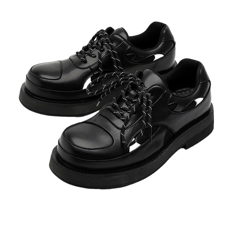 Men's Classic Lace-up Formal Oxfords Mens Retro Comfortable Business Height Increasing Non-Slip Softsole Walking Derby Shoes2