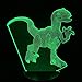 Produktbild Domrx Nachtlicht LED Dinosaurier Illusionslampe Velociraptor 3D Nachtlicht Tisch Schreibtischlampe 7 Farben Ändern der optischen 3D Illusionskontrollleuchten-07_Bluetooth Base_United States