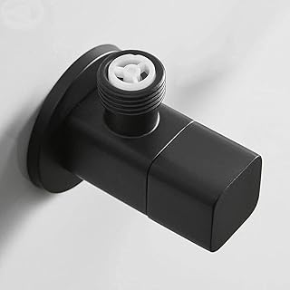 -Grifos de agua, grifos, grifo nórdico, todo bronce, negro, calor frío, espesar, triángulo, tope de agua, lavabo, olla vegetal, lavabo de cerámica, cuarteto de inodoro, uno en dos, negro ( Color : A B