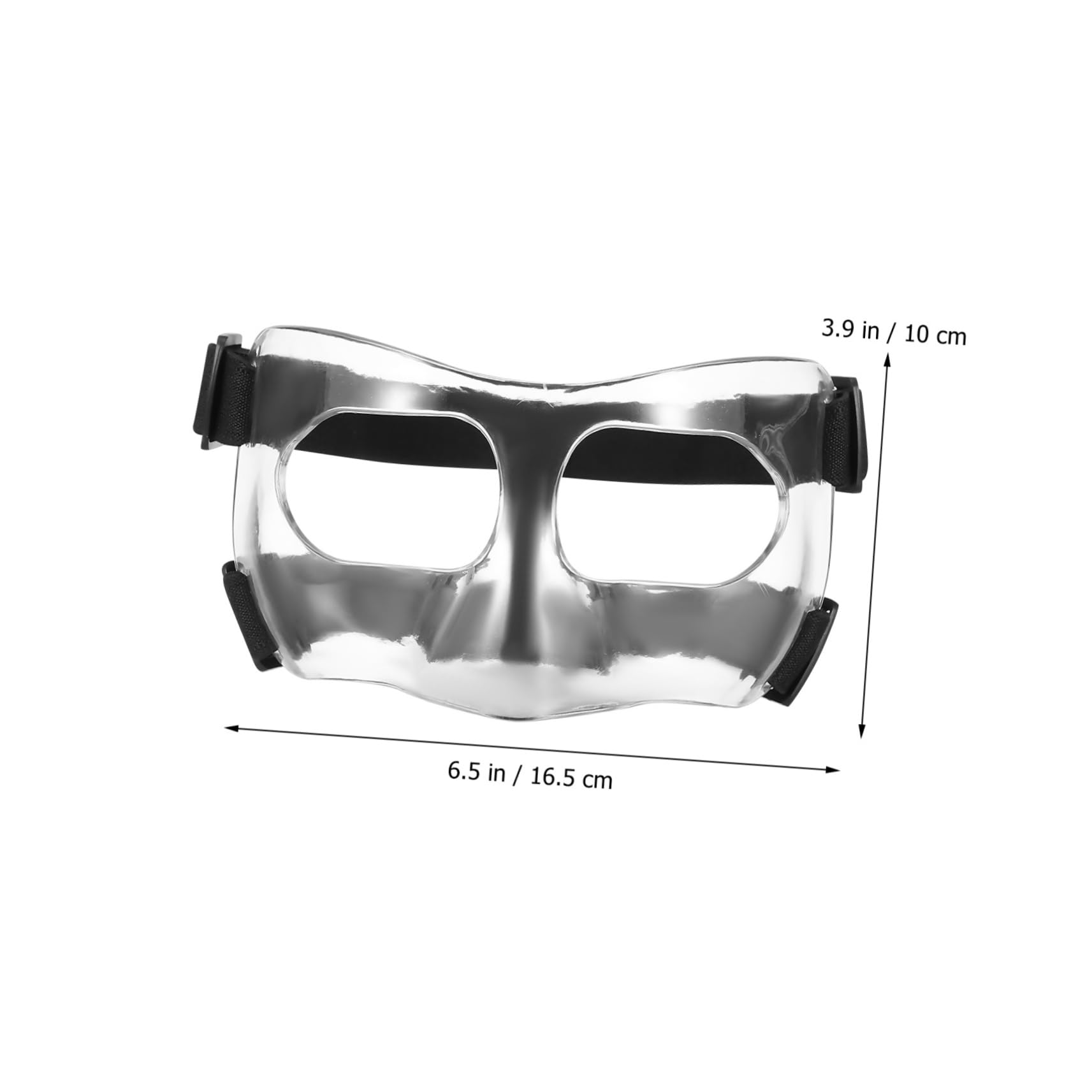 YARNOW Adjustable Clear Face Guard for Basketball Soccer Baseball Lightweight Protective Nose Guard for Sports Durable Comfortable and Enhanced Facial Coverage