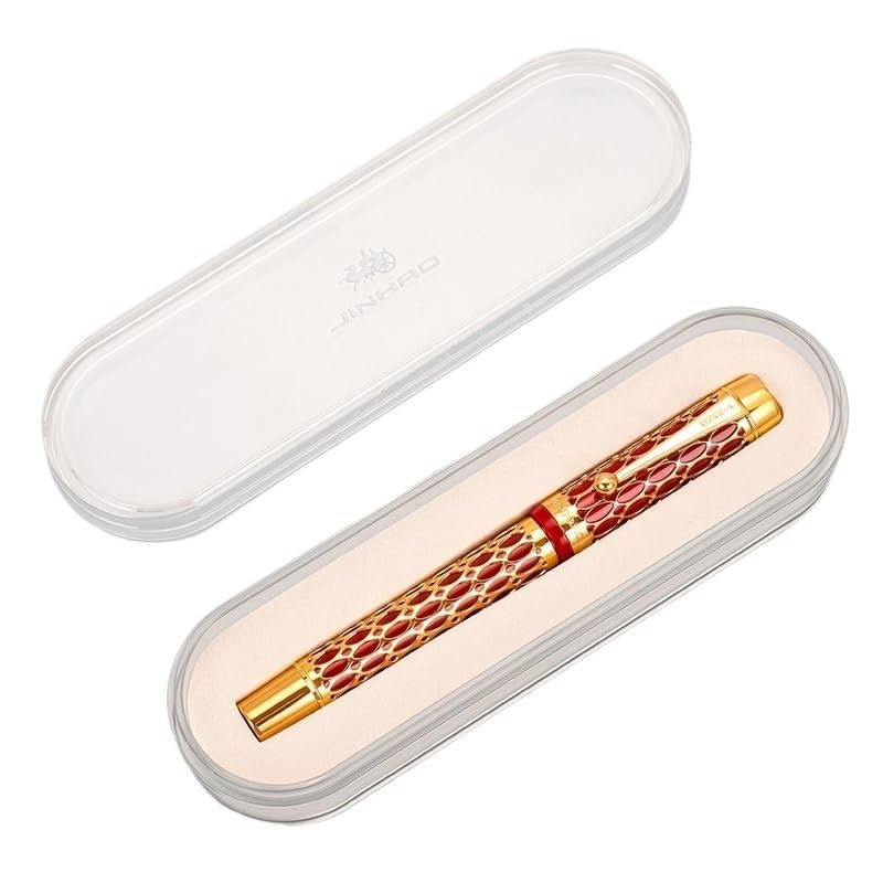 100 Centennial Stylo plume en résine creuse avec clip doré pour bureau, cadeau d'affaires, fournitures scolaires (violet, M)