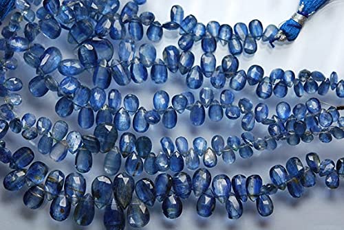 Kyanite bleue perles poires véritables pour réparer et personnaliser vos colliers de pierres