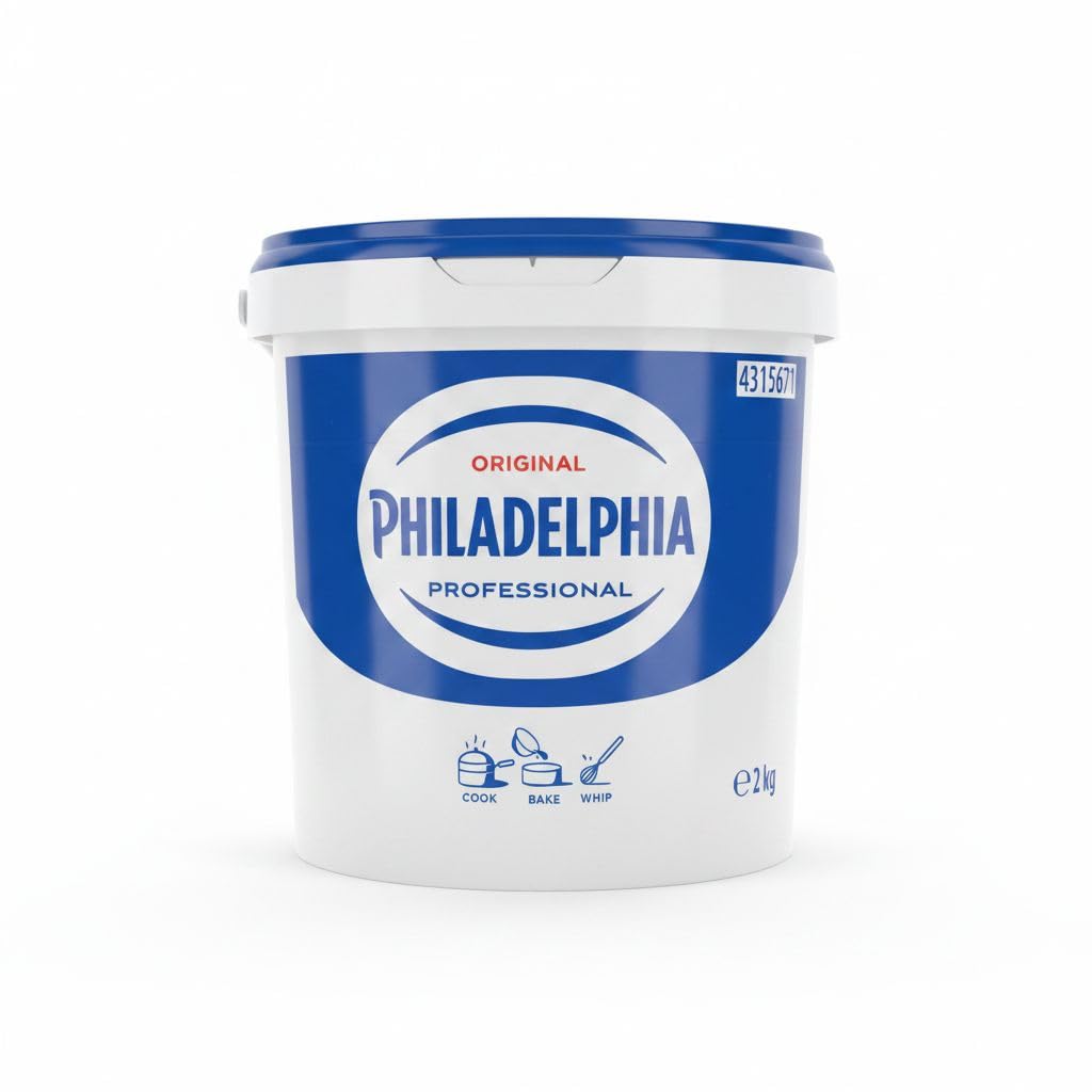 Queso Crema en Cubo de 2kg para Repostería y Hostelería. Philadelphia Professional. Sin Gluten y con Envío Refrigerado - NEXU