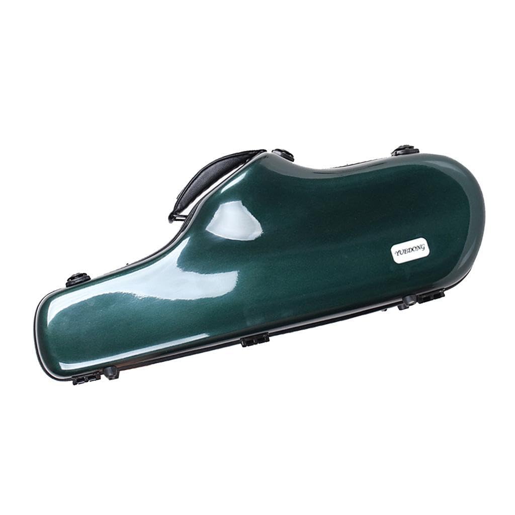 WUUISDNX Custodia resistente per sassofono con tracolla per musicisti che proteggono i sassofoni contralto durante i viaggi. Borsa portatile per sassofono , verde , 62x24x14cm