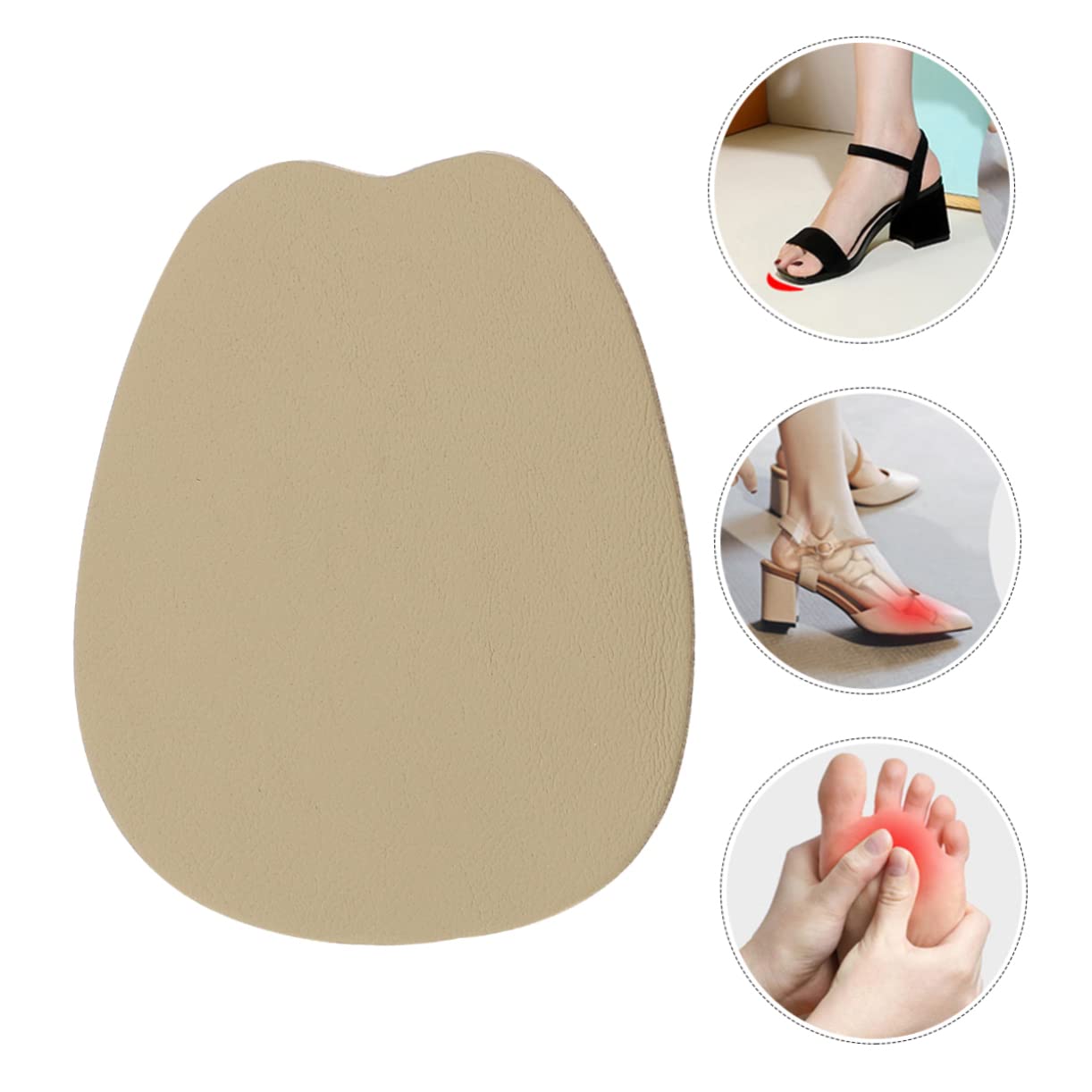 FRCOLOR 3 Pairs Forefoot Pad Half Sole High Heel Practical Forefoot Mat Skid-Resistance Pad Feet Care Supplies Cushion Pads for Women Shoe Non-Slip Mat Anti Pads High Heel Mat