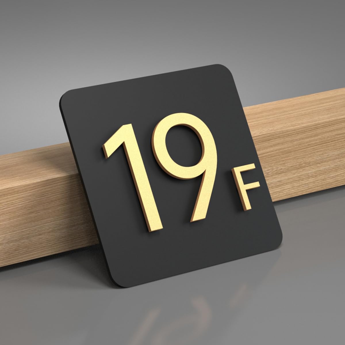 ECYC Ltd Building Floor Number Signs, Elevator Floor Number Signs Stairwell Floor Number Signs Self Adhesive Acrylic Number Sign Elevator Jamb Plate Sign for Business, School, Apartment, 9.84" x 9.84"