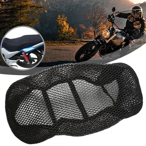 Funda asiento moto de tela malla transpirable y almohadilla antideslizante para verano 4