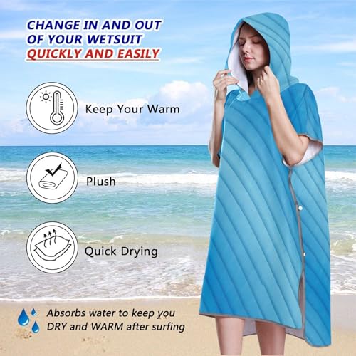 Poncho de surf grande taille pour se changer facilement sur la plage