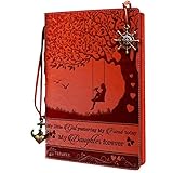 Daughter Gift from Mom or Dad- ''My Little Girl Yesterday My Friend Today My Daughter Forever'' Leather Writing Journal for Women & Teen Girls Christmas Gift Ideas