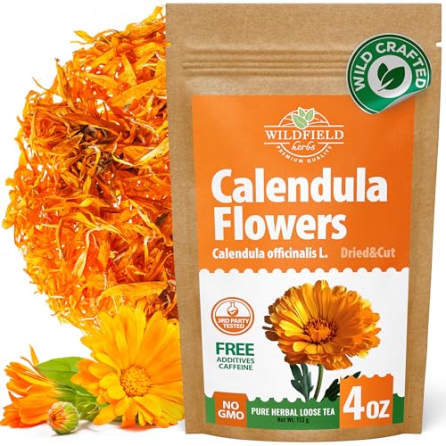 Image of 4 oz. Calendula Tea Dried Calendula Flowers Herb Herbal Marigold Tea - 113g Herb