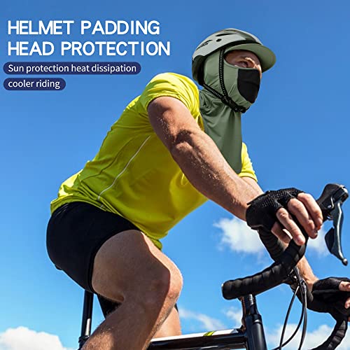 Sunmeci Balaclava Sun Protection Breathable Brim Full Face Mask Cooling Fishing Boating Cycling Sun Mask For Men Women Green #TOP1