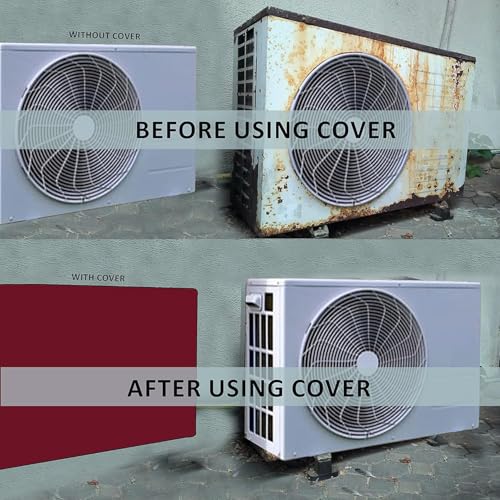 Image of Split AC Cover for 1.5 Ton Indoor & Outdoor Unit | Waterproof & Dustproof Protection | UV Resistant | Durable PVC Material | Weatherproof Outdoor Cover | Easy Installation