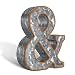 Galvanized Metal 3D Wall Letter Block Monogram Ampersand Wedding Engagement Decor