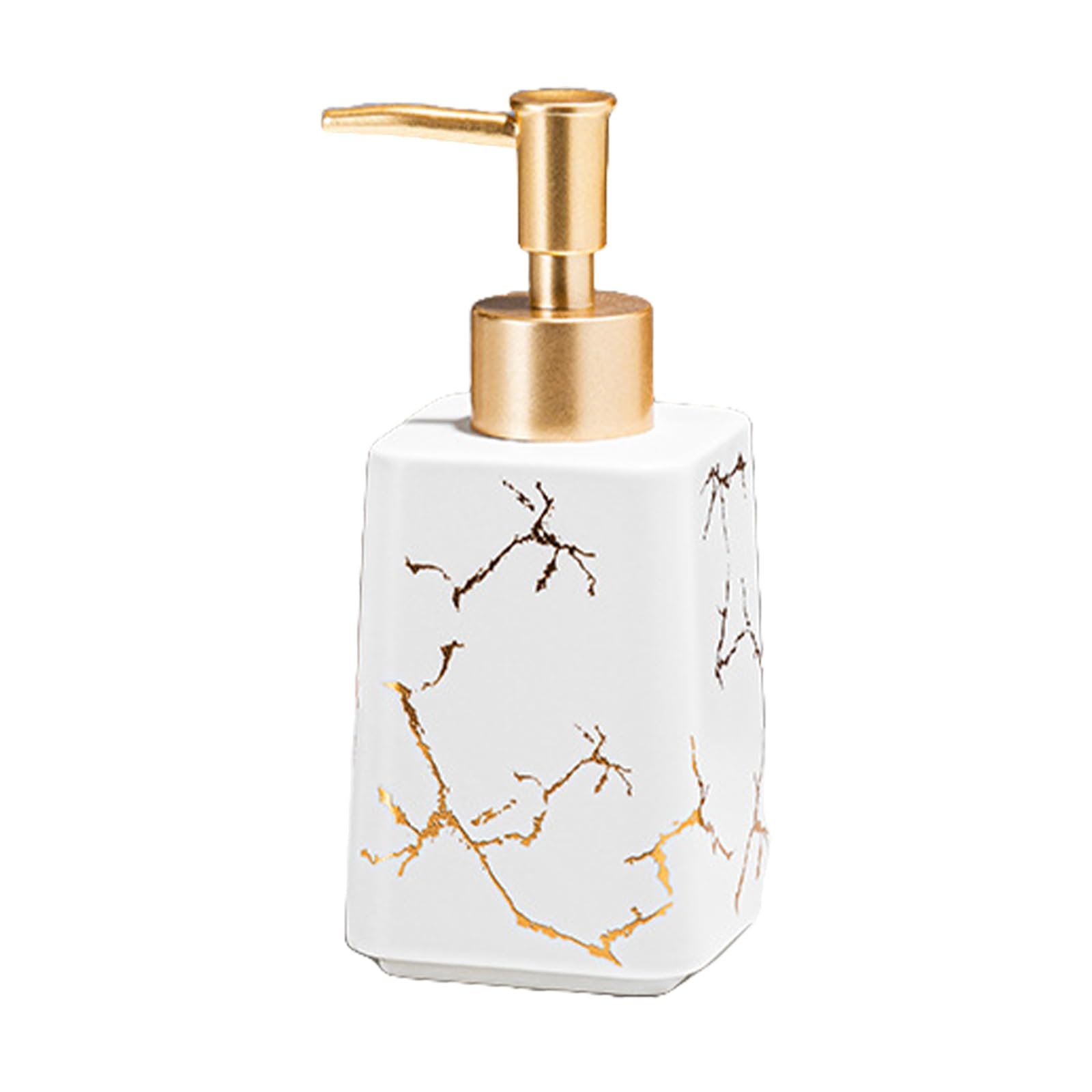 HZBB Friendly Ceramic Soap Dispenser Marble Pattern Simple Design Container for Shampoo and Hand Wash Ceramic Container