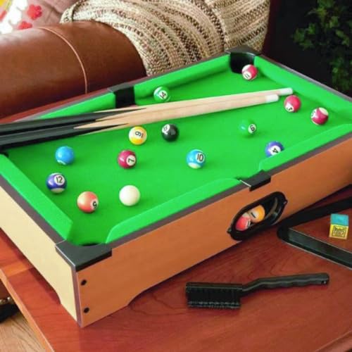 Mini mesa de bilhar, mini jogo de bilhar em madeira, Kit mini jogo de bilhar 15 bolas coloridas 1 br