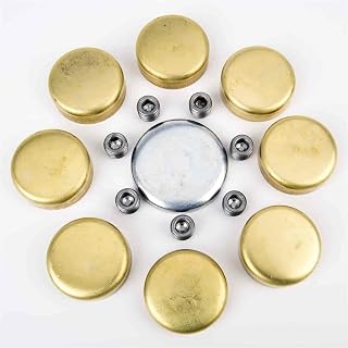 JEGS Brass Freeze Plug Kit | Fits 1965-1990 Big Block Chevy 396-454 Mark IV | Made In USA | Includes 16 Plugs