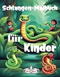  Schlangen-Malbuch für Kinder: Es ist ein lustiges Buch für Kinder, das sie in die faszinierende Welt der Reptilien einführt.