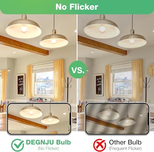 Image of DEGNJU LED Light Bulbs Soft White 2700K, 60 Watt Equivalent LED Bulbs, A19 Standard Bulbs, E26 Base, 800 LM, E26 Base, Non-Dimmable, 15000 Hours, 8W White LED Bulbs for Bedroom Living Room, 3 Pack