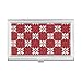 Christmas Decoration Red White Pattern Business Card Holder Case Pocket Box Wallet
