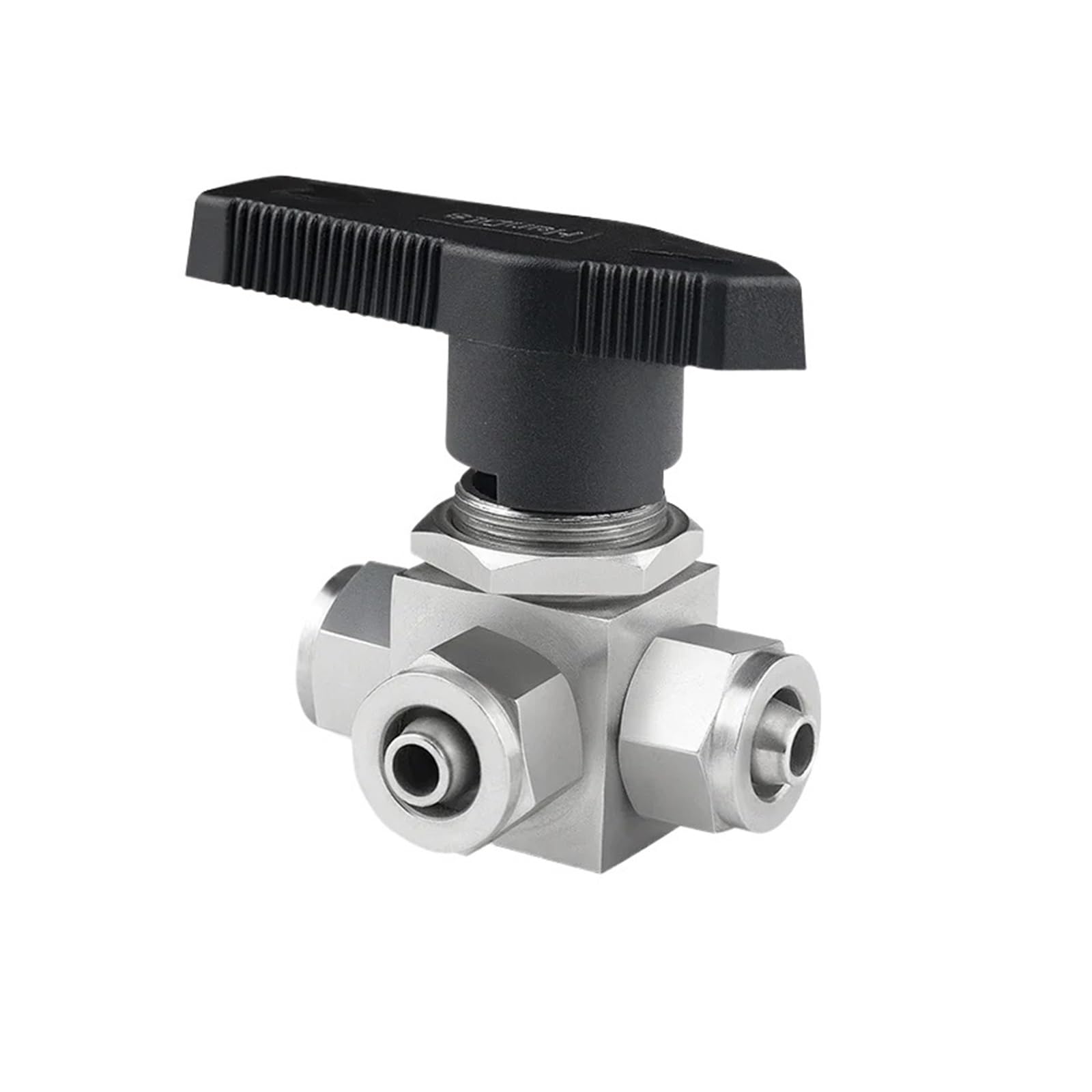 Boule d'arrêt torsadée inox 304 Port L/T pour raccordement 6x4mm