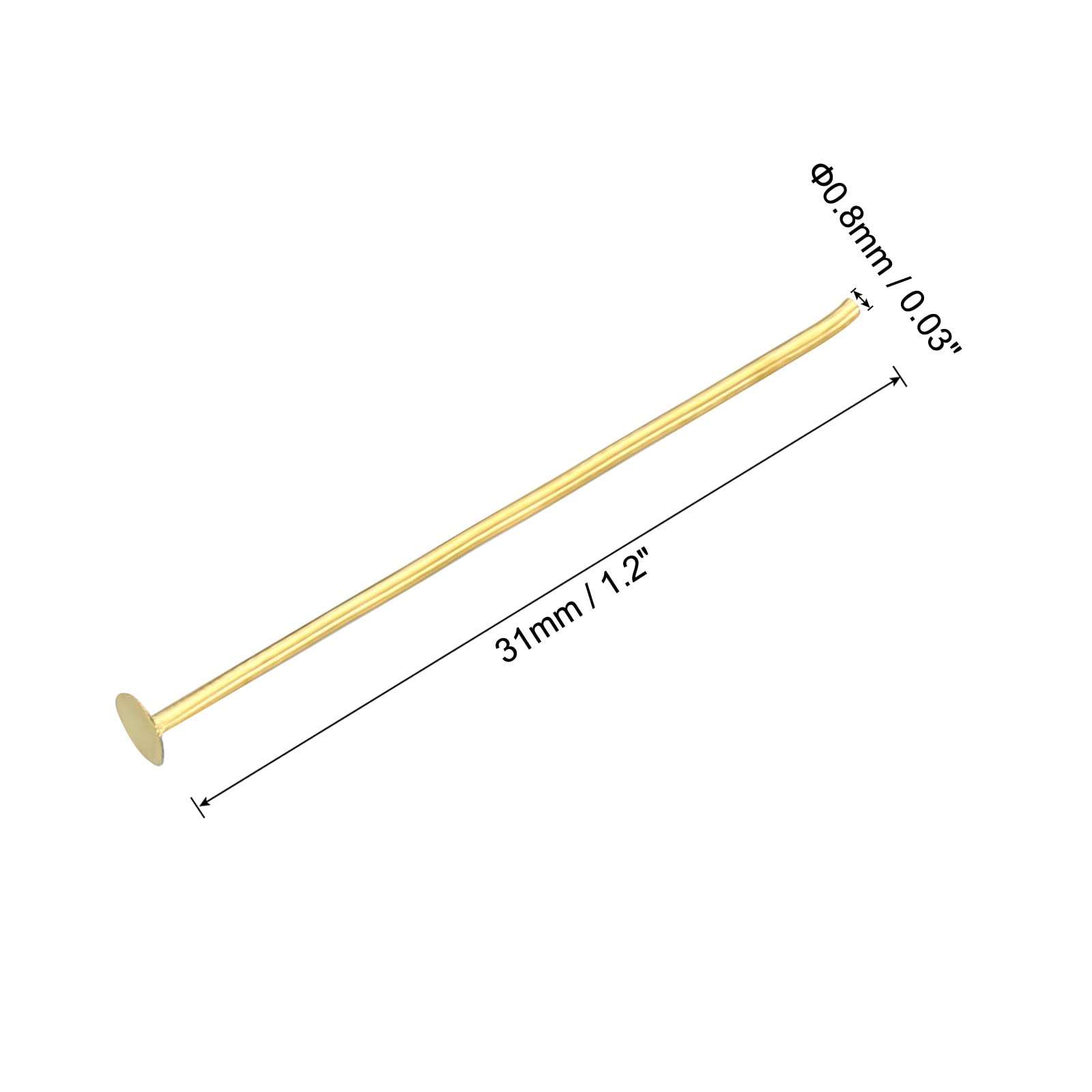 PATIKIL Chandelier Connector Clip Pins, 320 Pack 31mm Length Chandelier Replacement Prism Aluminium Pins for Fastening Suncatcher Crystals Parts, Golden