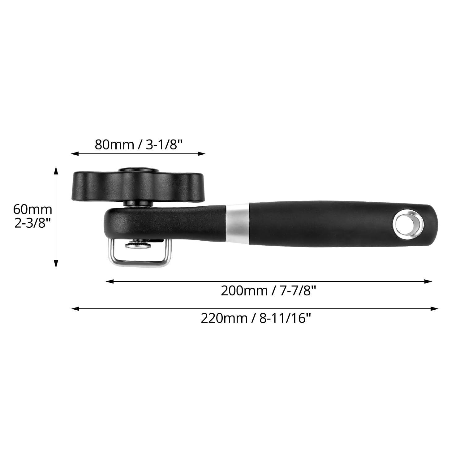 Apriscatole con bordi lisci manuale apriscatole palmari senza bordi taglienti con impugnature morbide in acciaio inox per uso alimentare apriscatole professionale ergonomico per cucina e ristorante