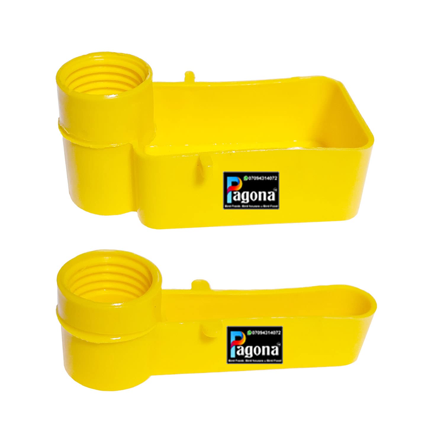 Pagona Plastic - Bird Cage Automatic Food Feeder, Water Drinker Cups For Any Bottle Use With Free Bottle Holder Rings (Drinker + Feeder, Pack Of 1) (B09CF1Q65V) Amazon Price History, Amazon Price Tracker
