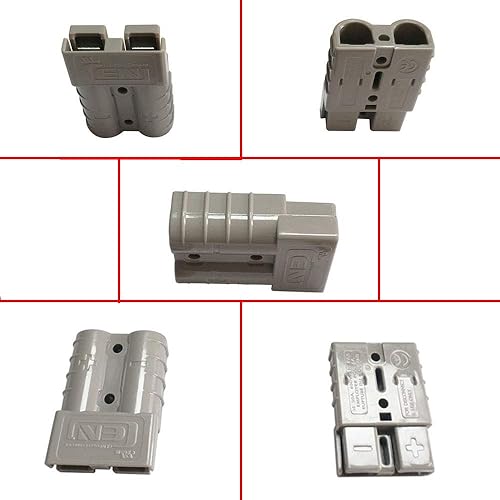 Miniatura 3 de Conector gris de 50 amperios Cargador de batería Conectores de alimentación de batería 50Amp Gris (8AWG)