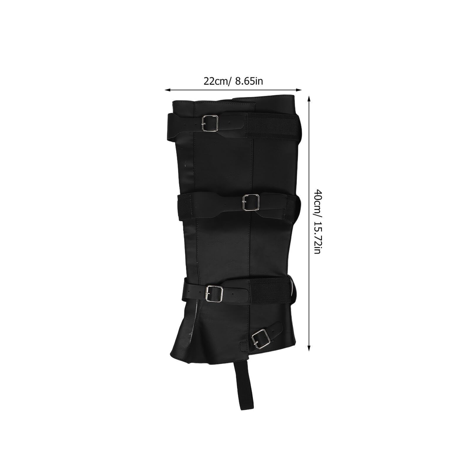TEHAUX Cubrebotas Renacentistas Ajustables Negras 40cm, 2 Piezas