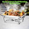 Jwevvie Chafing Dishes for Buffet 2 Pack, 9 QT Full Pan Stainless Steel Chafing Dish Buffet Set Sturdy and High Grade Chafers and Buffet Warmers Sets for Any Party with Complete Set #3